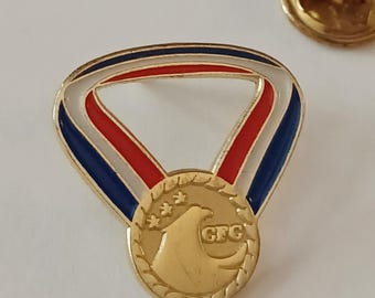 Vintage CFC Combined Federal Campaign Red White Blue Ribbon Lapel Hat Tie Pin Souvenir 0940