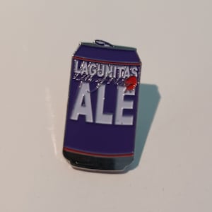 Lagunitas Brewing Petaluma Chicago ~ 12th of NEVER Ale Can Shaped Beer Lapel/Hat Pin Souvenir 0396