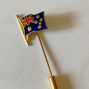 Australia Waving Flag Stick Lapel Hat Tie Pin Souvenir 2027