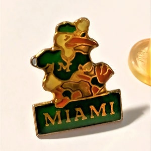 Sebastian The Ibis Miami Hurricanes Mascot Lapel/Hat Pin Souvenir 0479