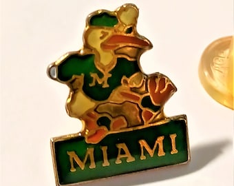 Sebastian The Ibis Miami Hurricanes Mascot Lapel/Hat Pin Souvenir 0479