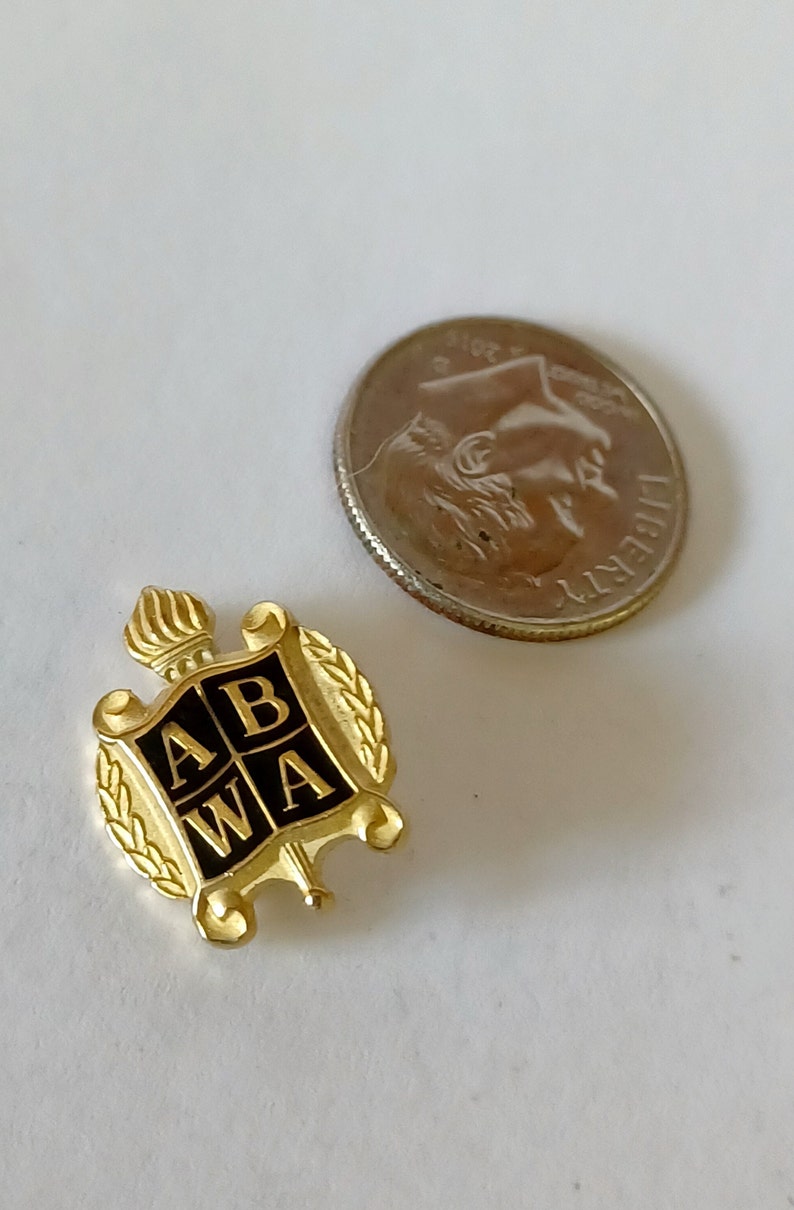 Vintage ABWA American Business Women's Association Gold Tone Lapel Hat ...