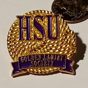 HSU Hardin-Simmons University Golden Lariat Society Lapel Hat Tie Pin Souvenir 0629