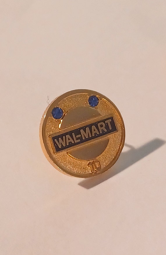 Walmart 10 Year Service Two Blue Sapphires Lapel/… - image 2