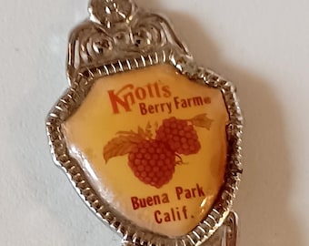 Vintage Knott's Berry Farm Buena Park, California Cuchara de recuerdo coleccionable de plata