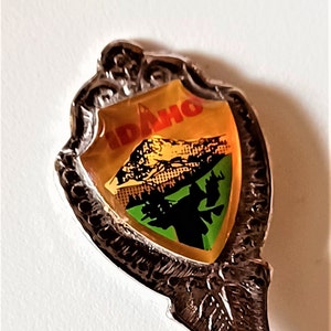 Vintage Idaho Mountain Wildlife Miniature Silver Souvenir Spoon