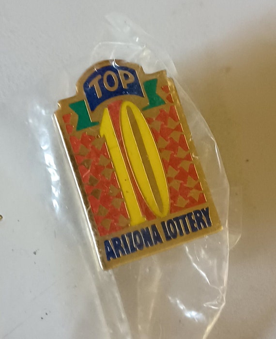 Arizona Lottery Top 10 Lapel Hat Tie Pin Souvenir… - image 1