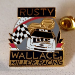 Vintage Rusty Wallace #2 Nascar Miller Lite Racing Race Car Lapel Hat Tie Pin Recuerdo 0641