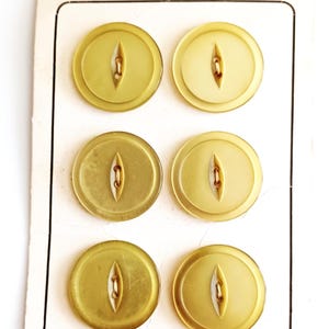 Grands boutons cardés à coudre deux trous de 2,5 cm (1 po.) vert citron nacré de style vintage