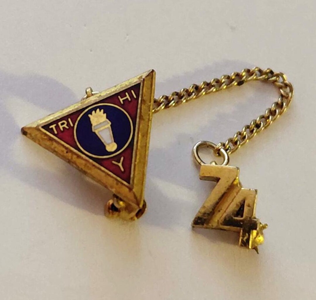 Vintage Tri Hi Y Torch Pin YMCA High School Leadership 1974 Lapel Hat ...