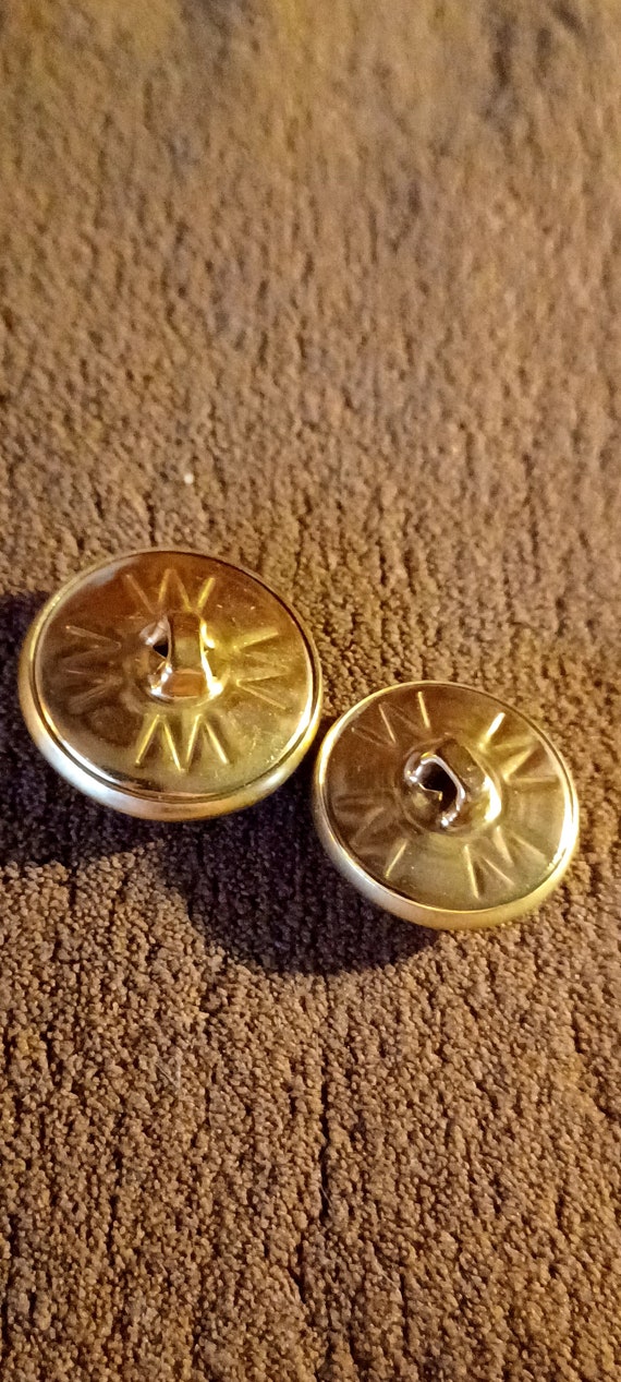 Vintage Waterbury Button Company Replacement Buttons Crown Crossed