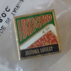 Arizona Lotterie High Card Revers Hut Krawatte Pin Souvenir NIB 1123