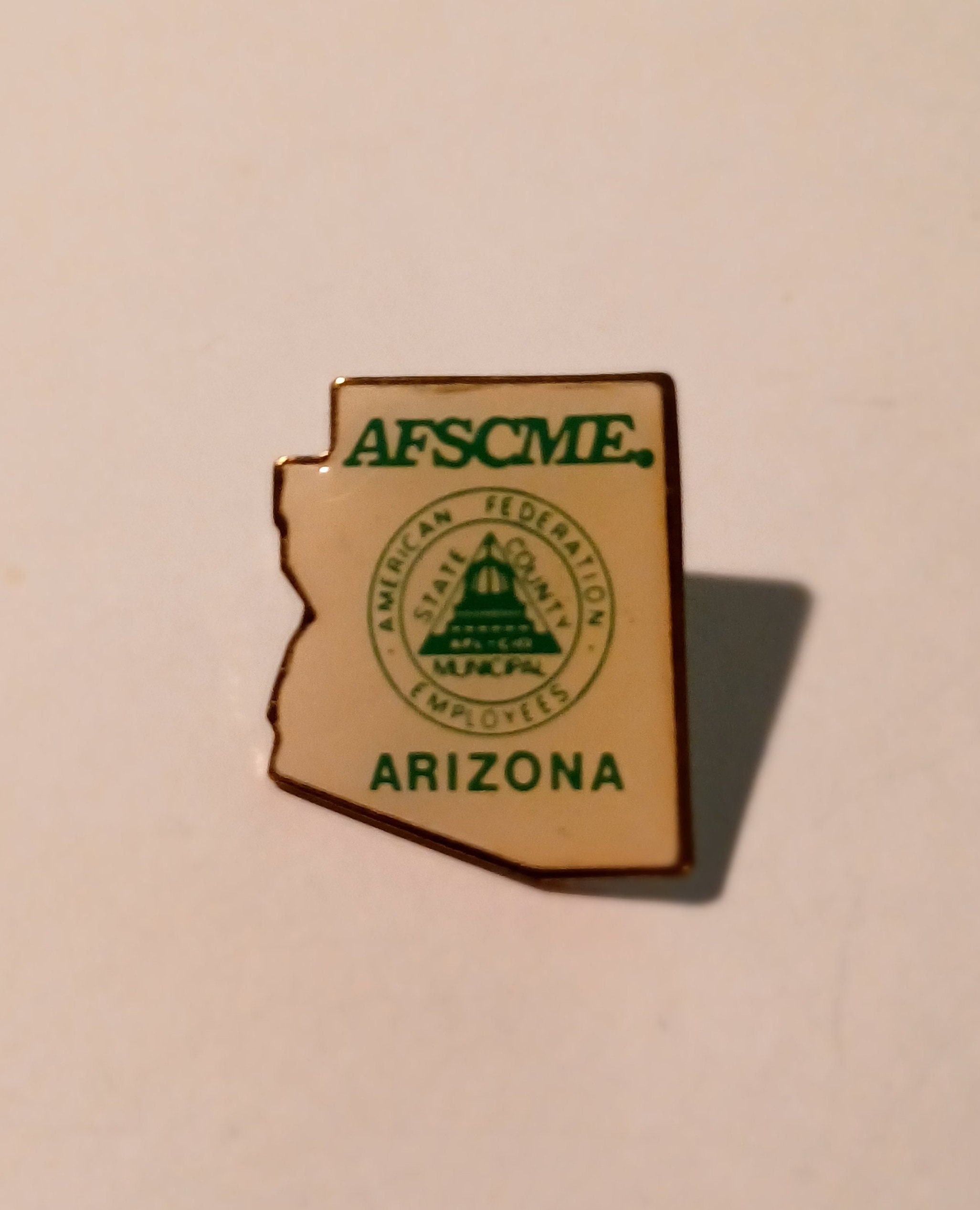 Afscme Pin - Etsy Custodial Supervisors AFSCME DC 37 Vintage Enamel Pin - Red & Goldtone B468 display picture 1