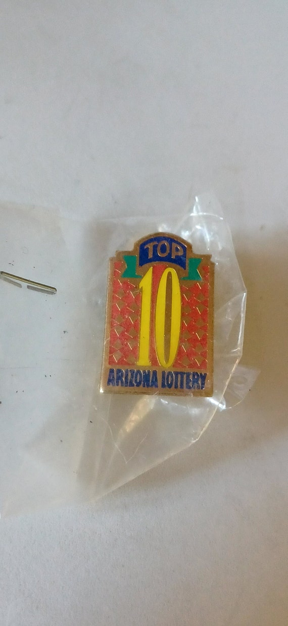 Arizona Lottery Top 10 Lapel Hat Tie Pin Souvenir… - image 2