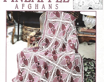 Vintage Absolutely Gorgeous Pineapple Afghans 6 Designs 2000