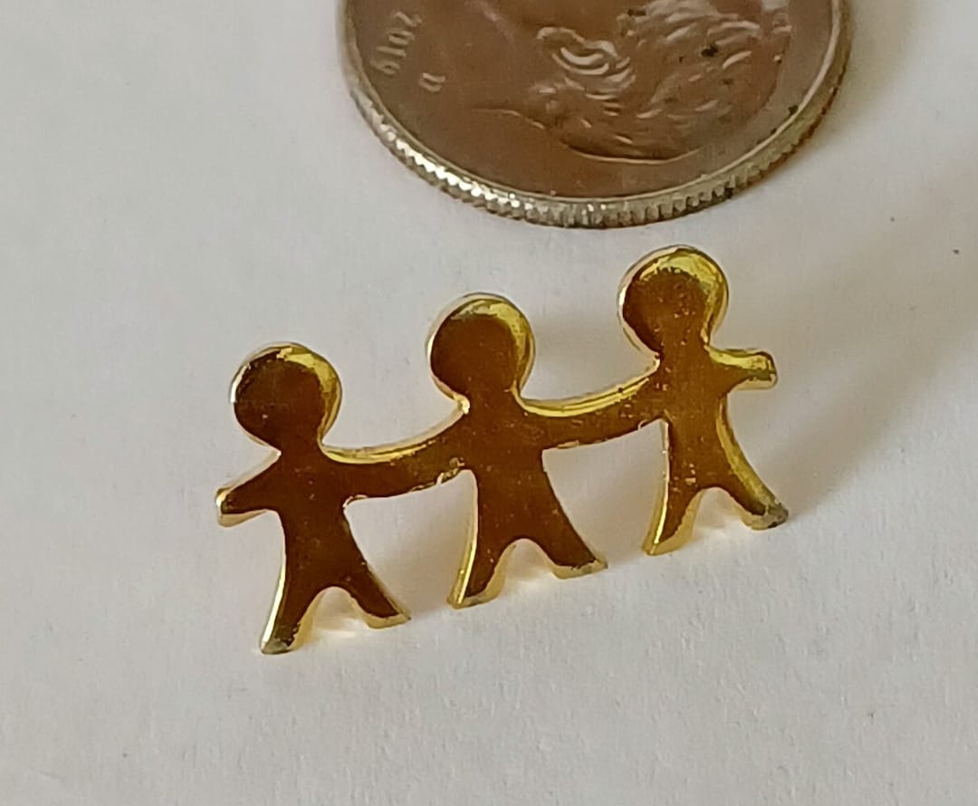 Unity Ribbon Pin Vintage United Way Children Unity Gold Tone Lapel Hat Tie Pin Souvenir ...