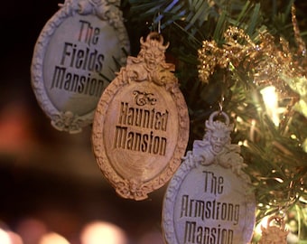 Disney's Haunted Mansion Personalized Sign Ornament / keychain - Great for Christmas gifts