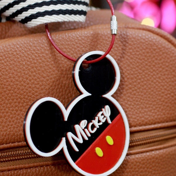 Mickey Mouse Inspired Luggage Tag Personalized with your name or phrase!