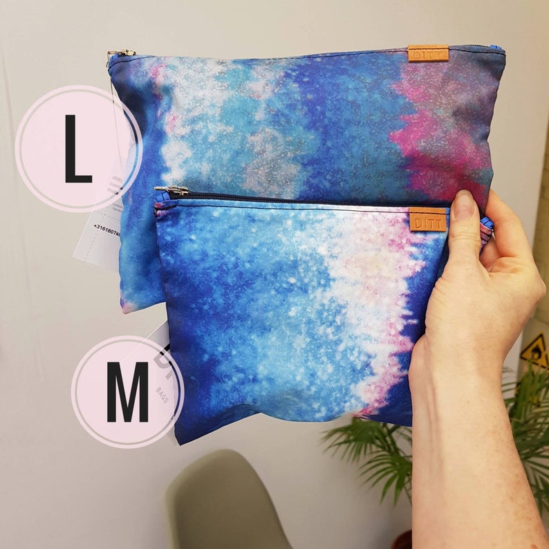 recycled from former concert promotion Accessory bag M etui zipper pouch make up bag pencil case gadget bag