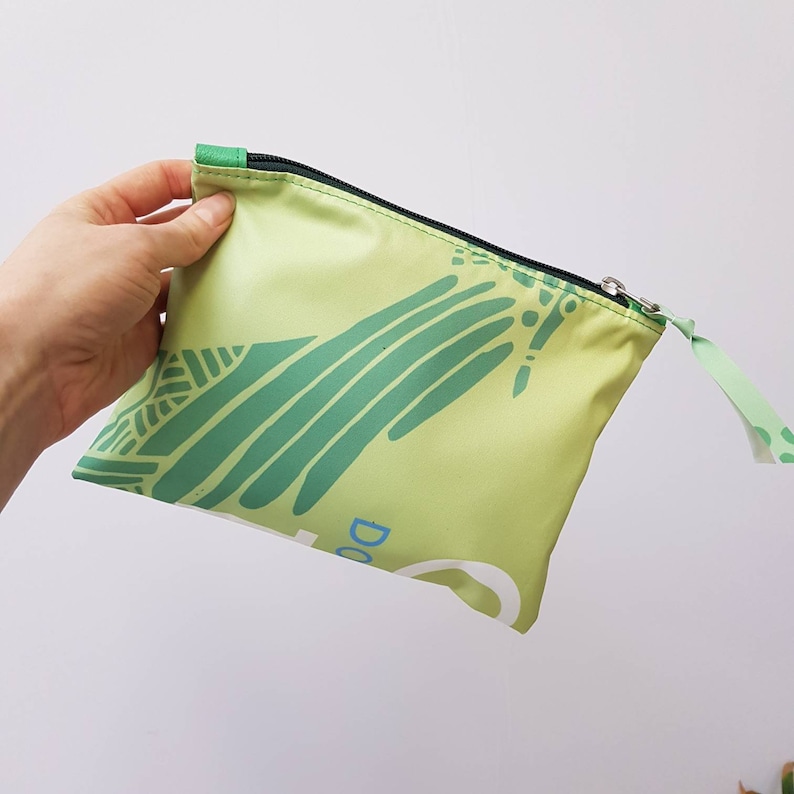 recycled from former concert promotion Accessory bag M etui zipper pouch make up bag pencil case gadget bag