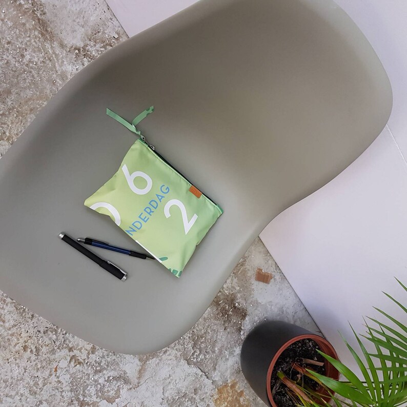 recycled from former concert promotion Accessory bag M etui zipper pouch make up bag pencil case gadget bag