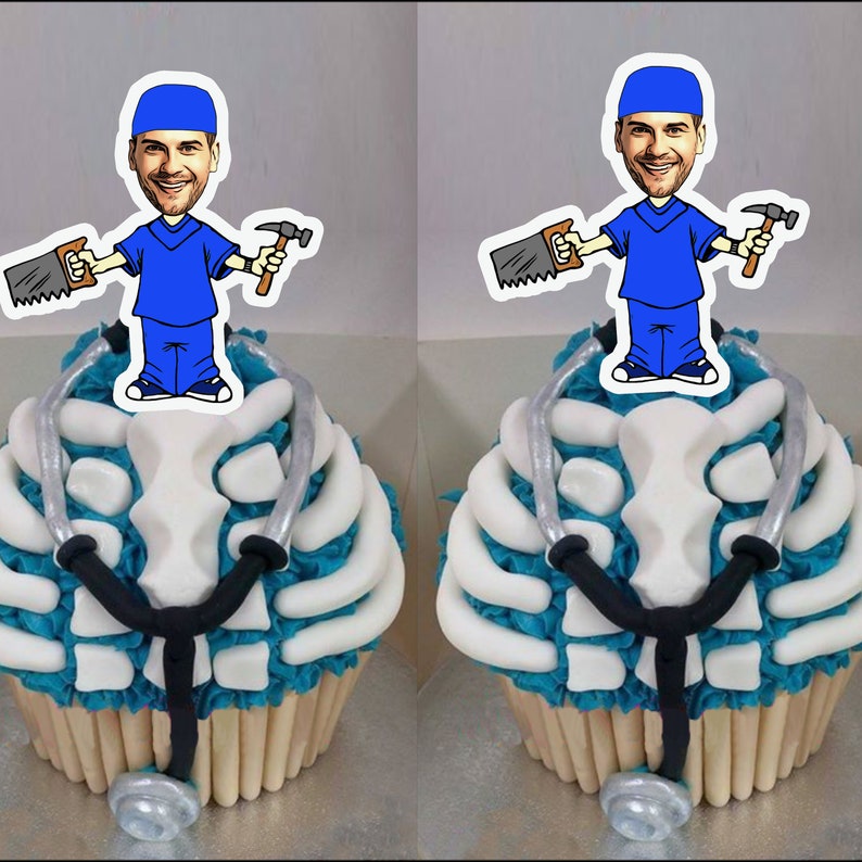 Personalized Surgeon Doctor Orthopedic Cupcake Toppers Graduation Retirement DIGITAL