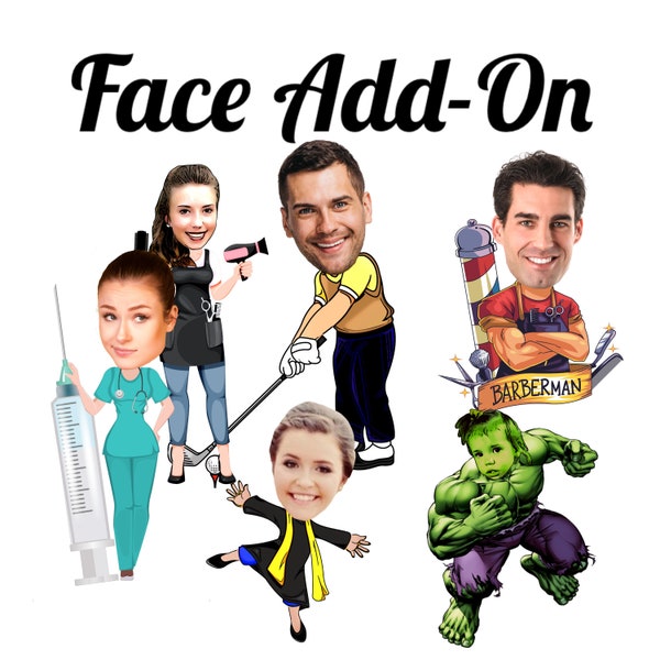 Face Add on for Personalized Cupcake Toppers