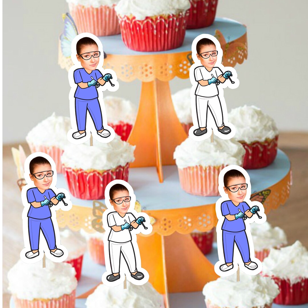 Personalized Dental Hygienist Graduate/retirement Cupcake Toppers