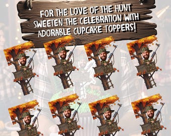 Personalized Hunting Cupcake Cake Toppers