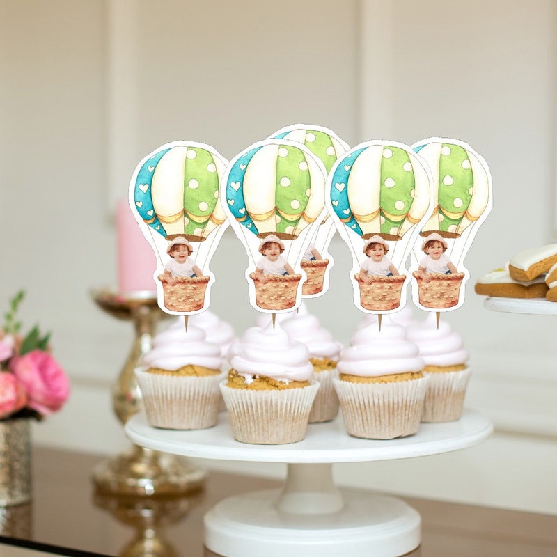 Hot Air Balloon Cupcake Toppers - Etsy