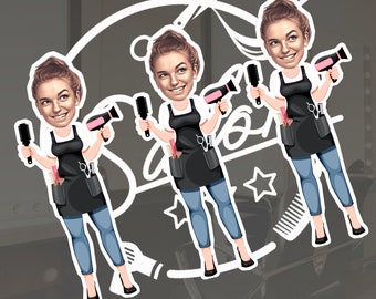 Hair Stylist Cupcake Topper Hair Salon Cosmetology