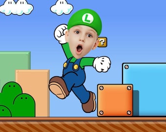 Luigi Personalize Cupcake Toppers Selecciones de cara