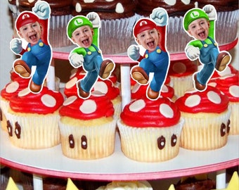 Mario Y Luigi personalizan las selecciones de caras para cupcakes