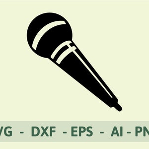 Mikrofon Svg | Mikrofon Icon Svg | Cricut Silhouette | Plotterdatei | Mikrofon Clipart | Instant Download SVG, PNG, EPS, dxf