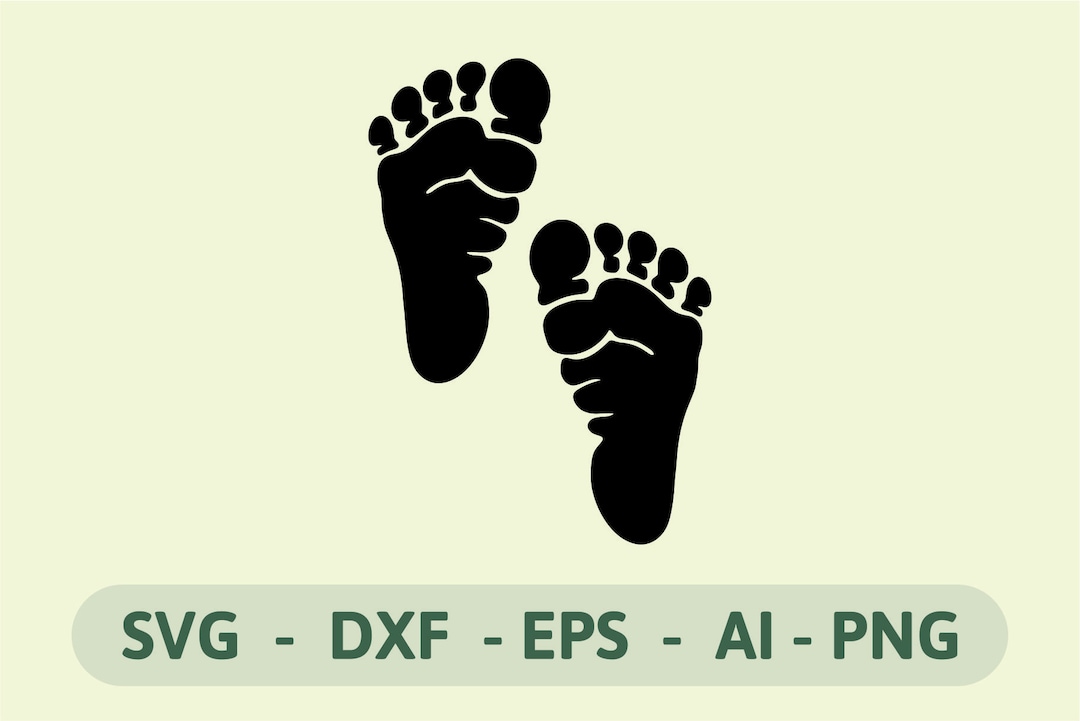 Baby Footprint Baby Feet SVG Baby Footprint Png SVG, PNG, Eps, Dxf, Ai