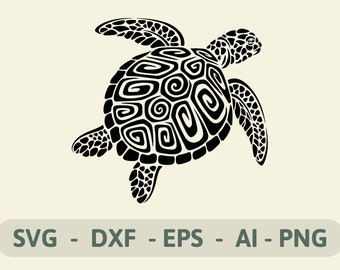 Sea Turtle SVG, Ocean Clip Art (Digital Download)