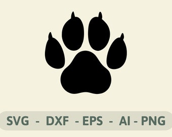 Pet Paw Svg, Cat Svg, Animal Paw Svg, Animal Svg, Dog Paw Print, Paw Print, Clipart, Cut Files for Cricut, Silhouette, Instant Download
