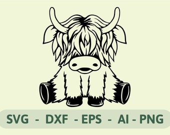 Bébé vache SVG, clipart animaux de la ferme (téléchargement instantané)