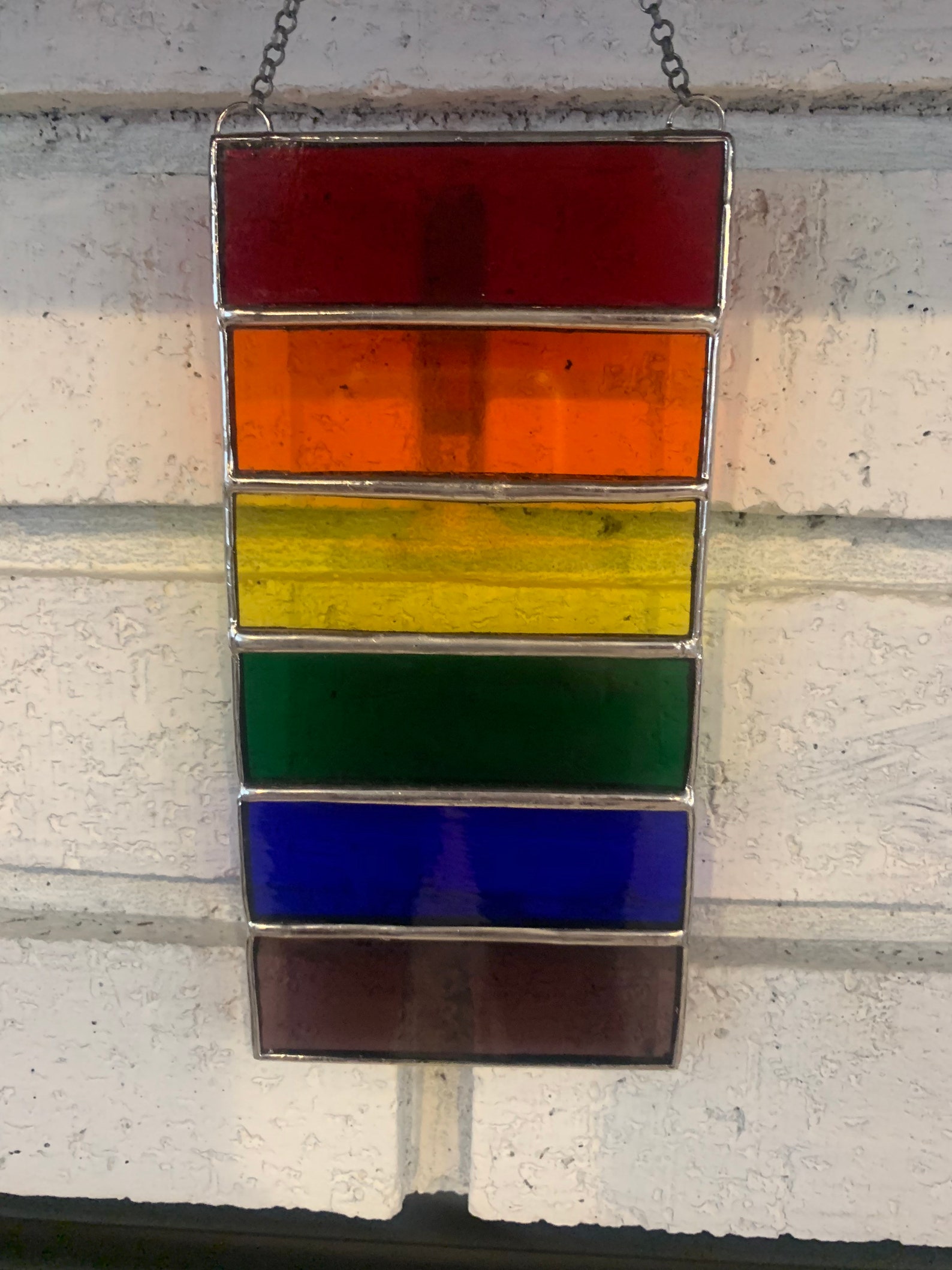 Stained Glass Rainbow Rainbow Stained Glass Rainbow Etsy