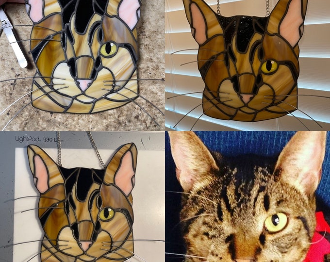 68 Inch Custom Pet Stained Glass Turn Your Pet Into a Work Etsy