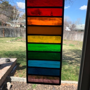 Stained Glass Rainbow, Rainbow Stained Glass, Rainbow Suncatcher, Rainbow Sun Catcher, LGTBQ+ Pride