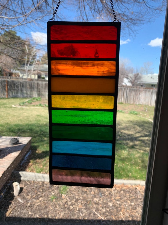 Stained Glass Rainbow Rainbow Stained Glass Rainbow - Etsy