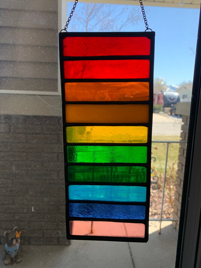 Stained Glass Rainbow Rainbow Stained Glass Rainbow Etsy