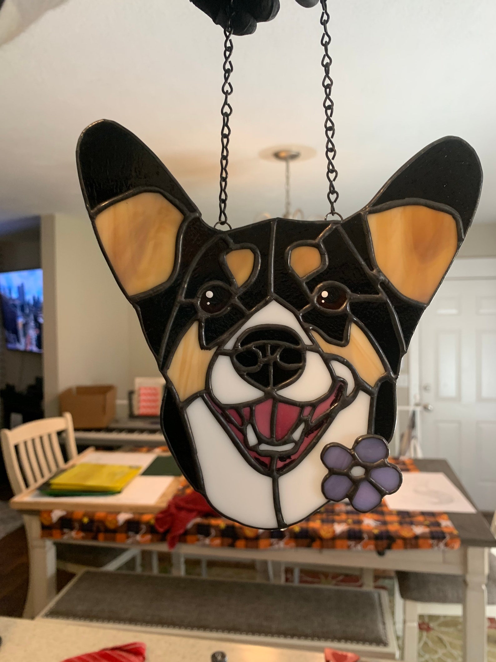 68 inch Custom pet stained glass turn your pet into a work Etsy