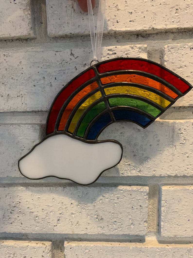 Stained Glass Rainbow Rainbow Stained Glass Rainbow Etsy