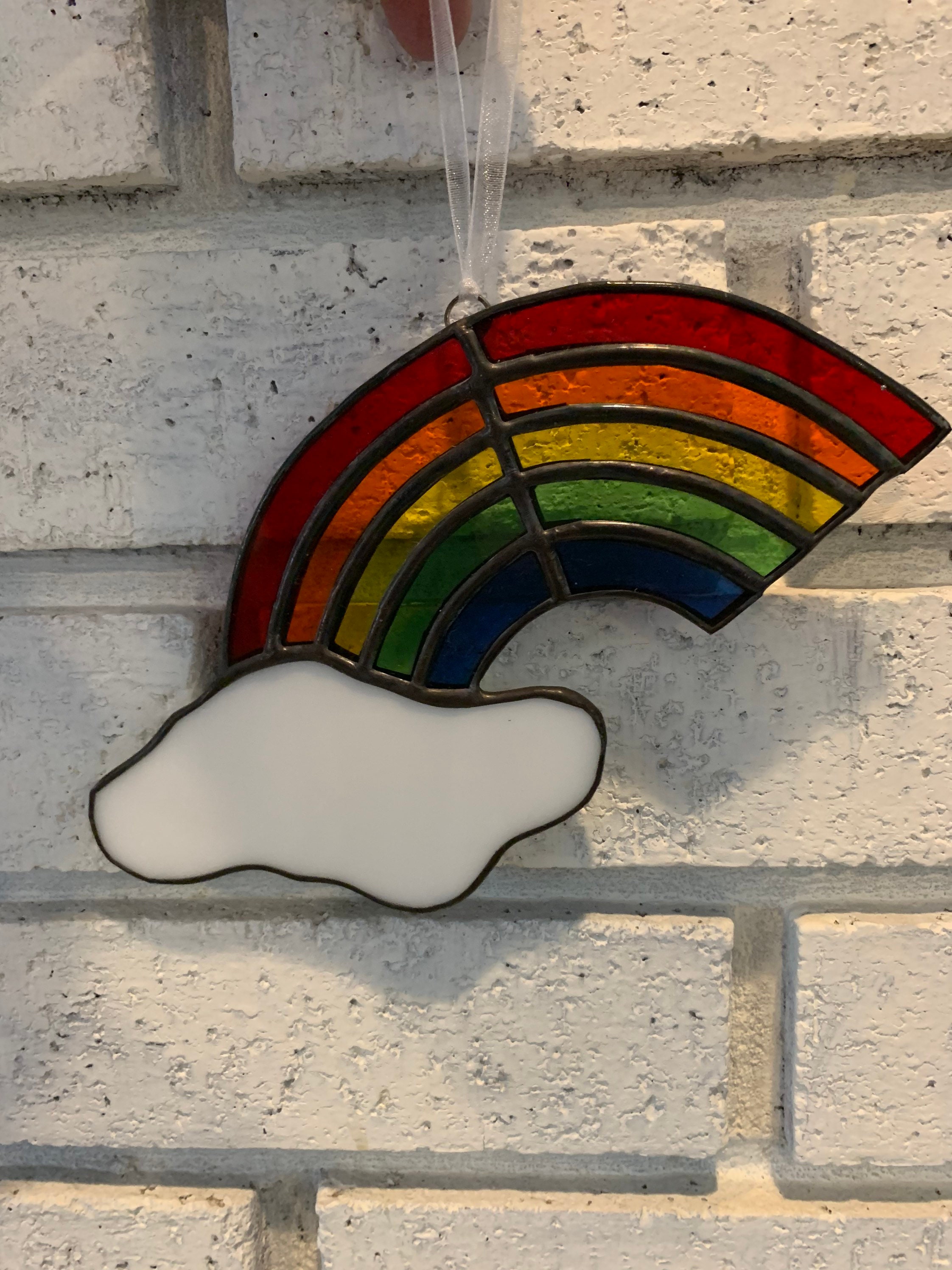 Stained Glass Rainbow Rainbow Stained Glass Rainbow Etsy