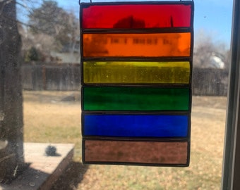 Stained Glass Rainbow, Rainbow Stained Glass, Rainbow Suncatcher, rainbow, LGBTQ+ Pride