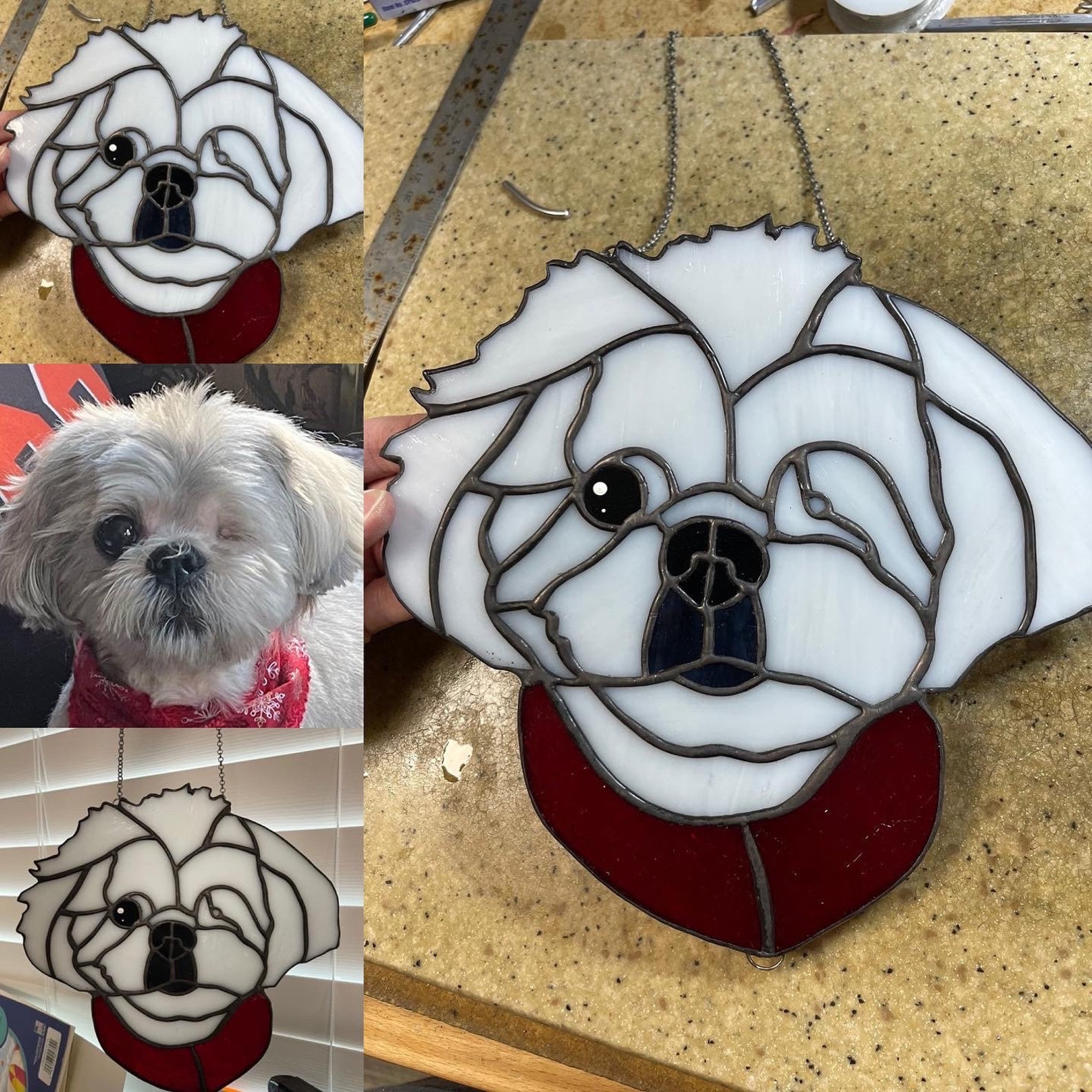 68 Inch Custom Pet Stained Glass Turn Your Pet Into a Work Etsy