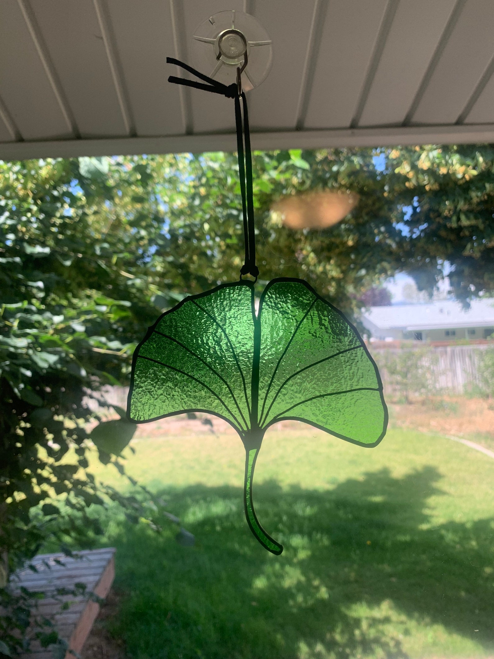 Stained Glass Ginkgo Leaf 5 Inches by 5 1/2 Inches Ginkgo Etsy