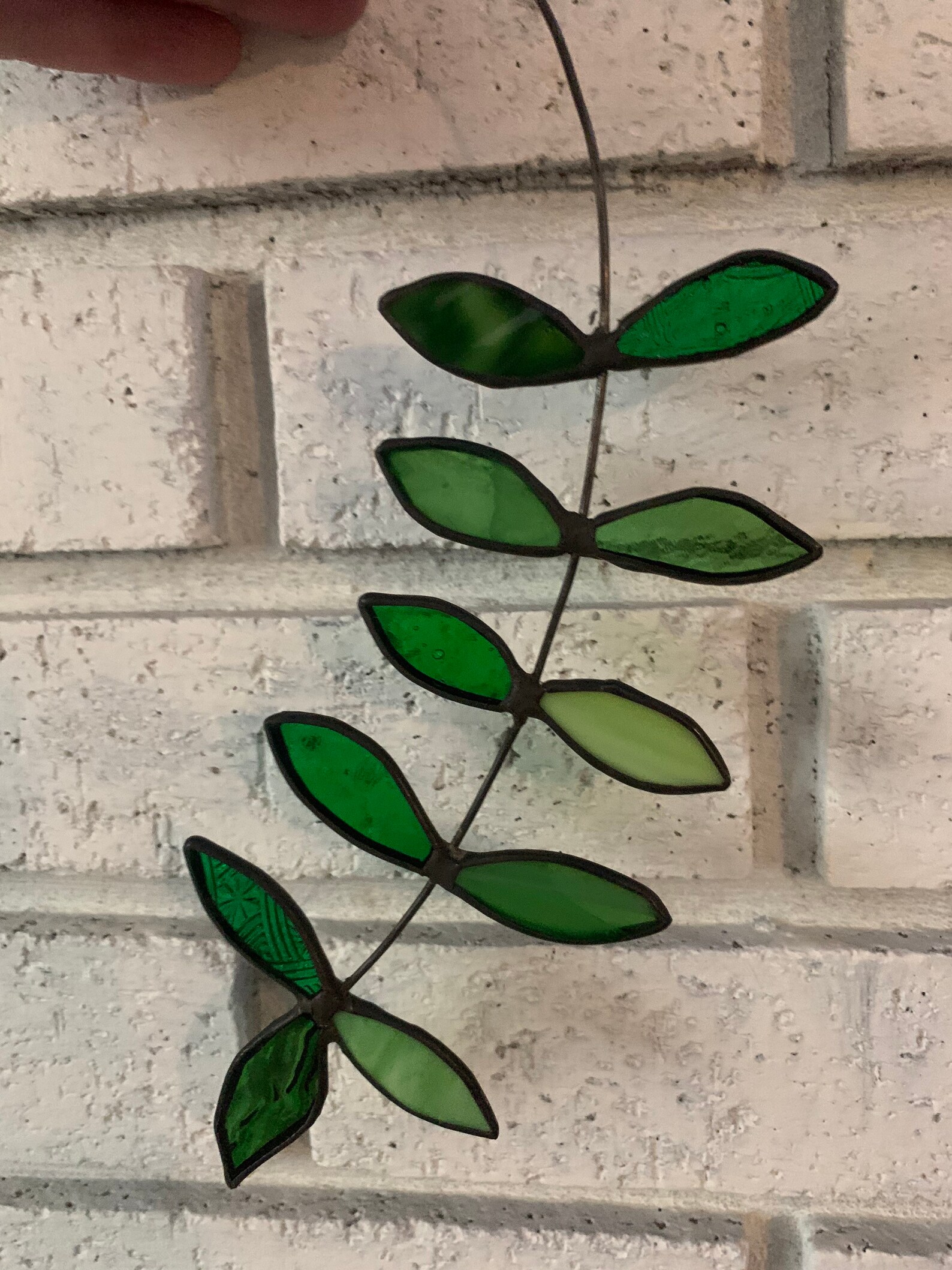 Leaf Stained Glass Suncatcher Leaves Suncatcher Sun Etsy